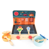 2-in-1 Mini Wooden Kitchen Play Set – 15-Piece Cooking Fun