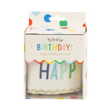 Happy Birthday Felt Crown | Kids Party Hat with Pom Poms