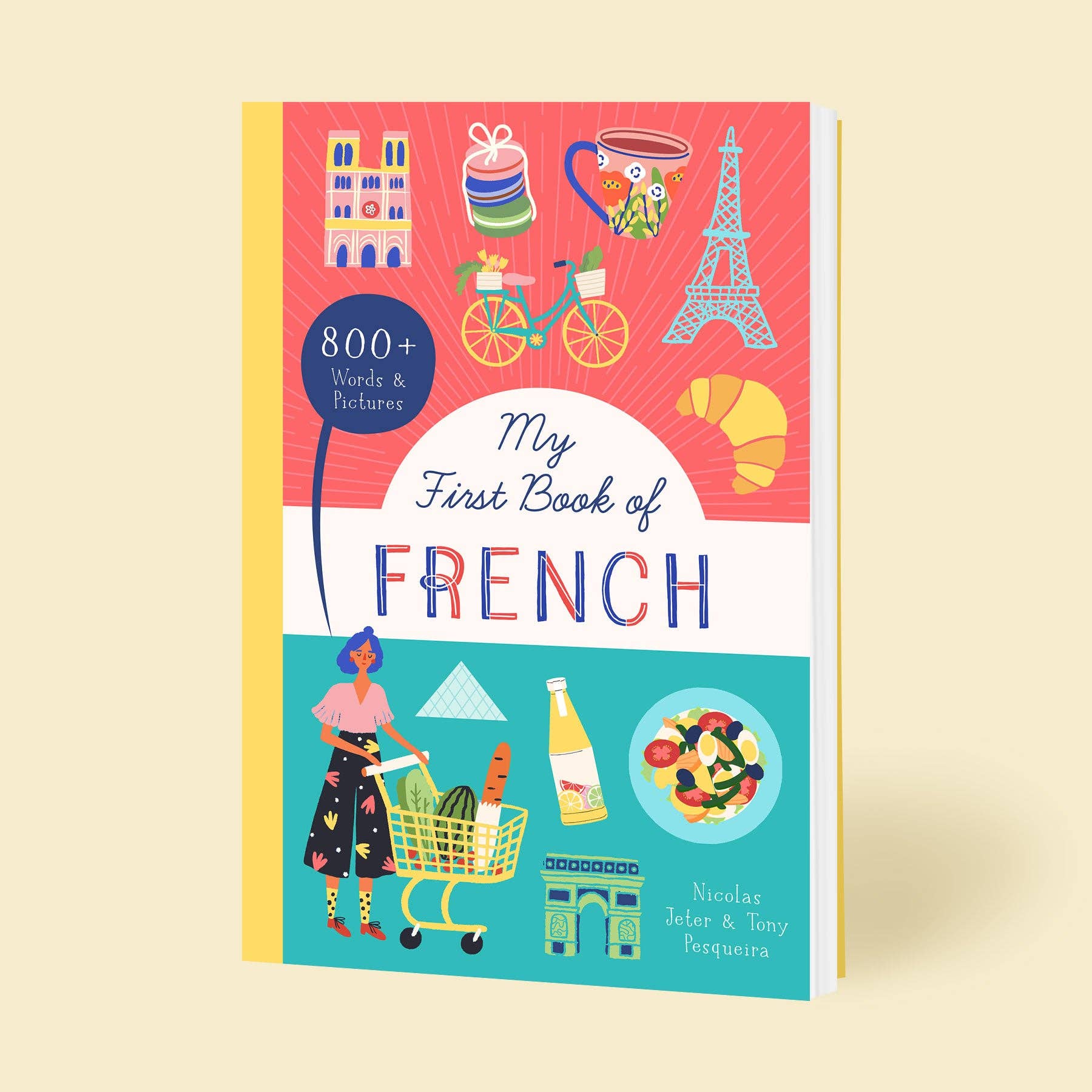 My First Book of French children’s language book cover with colorful illustrations and bilingual English-French vocabulary