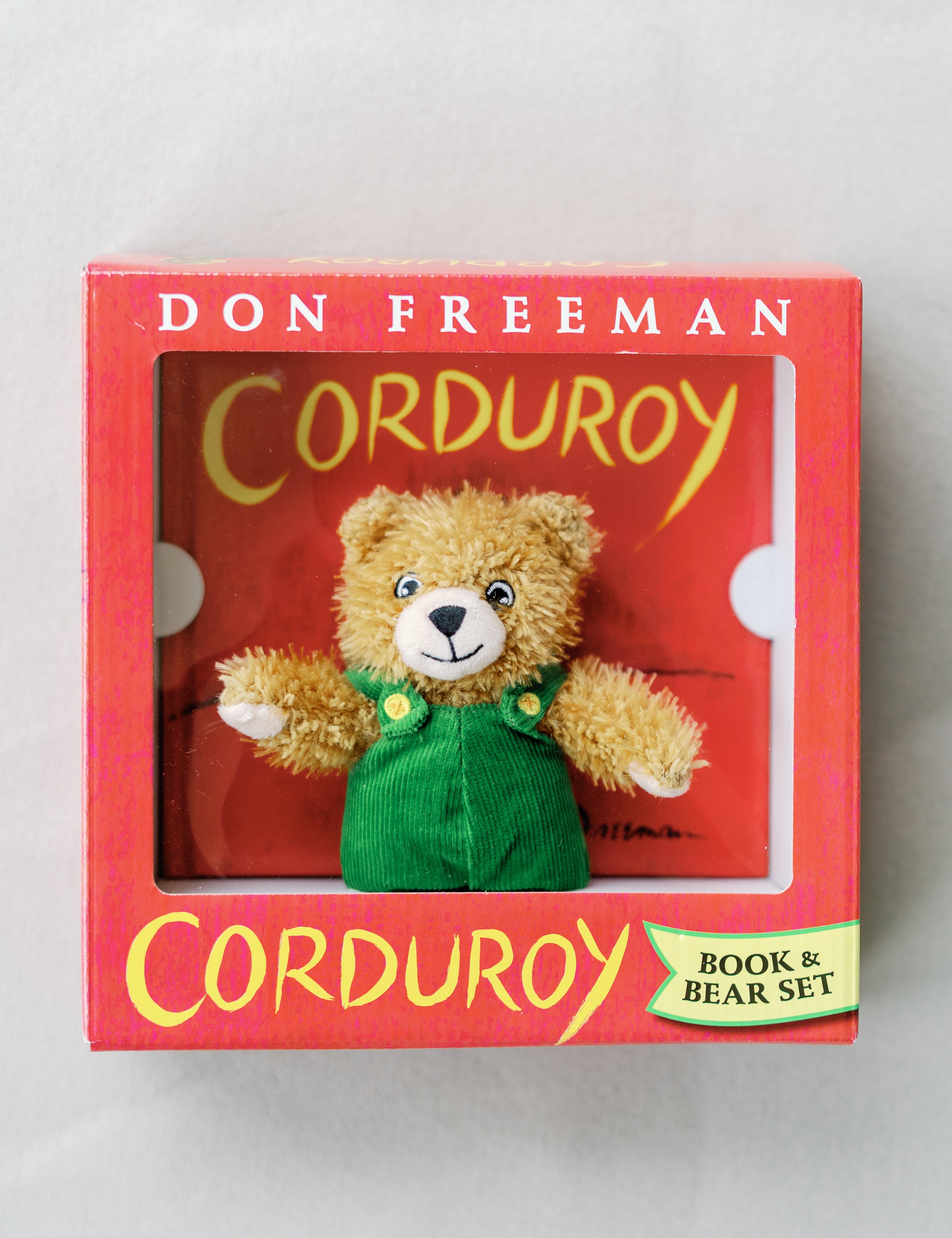 Corduroy Book and Bear gift set with plush bear and miniature hardcover edition of the classic children’s story in a gift box