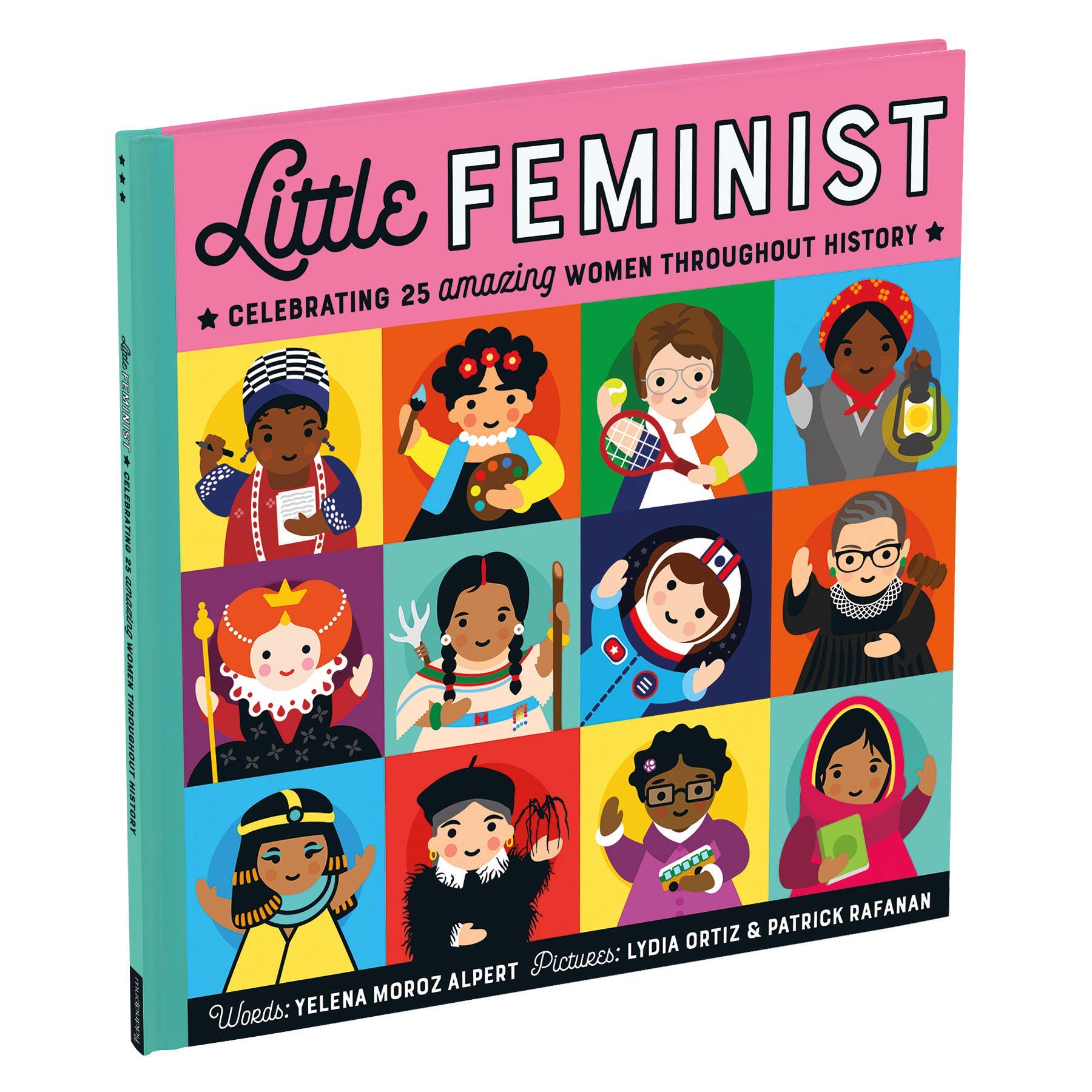 Little Feminist Picture Book cover featuring colorful portraits of influential women from history for young readers