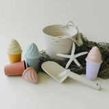 Retro Silicone Ice Cream Beach Set – 11-Piece Sand & Water Play Kit